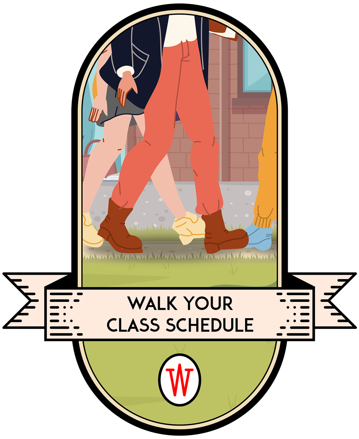 Walk your class schedule icon