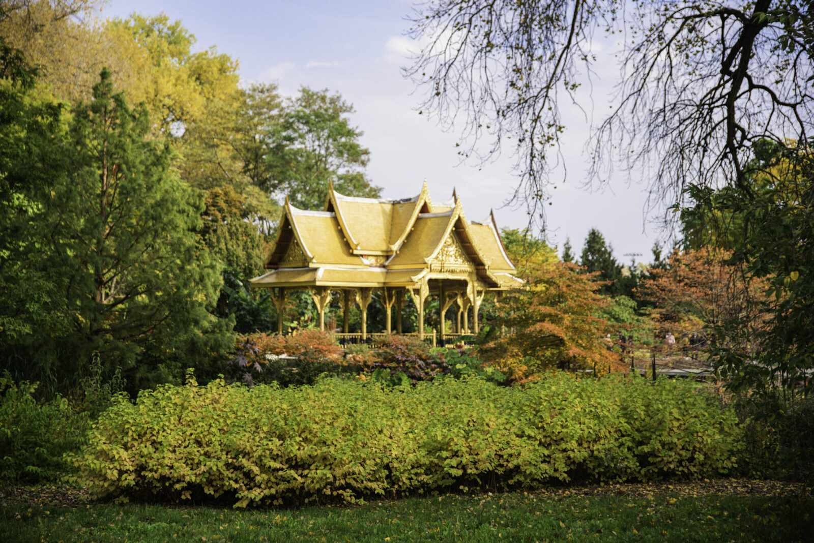 View of the Royal Thai Pavilion and Garden