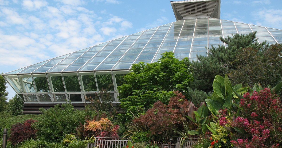 Dome of Olbrich Gardens where indoor areas are shown